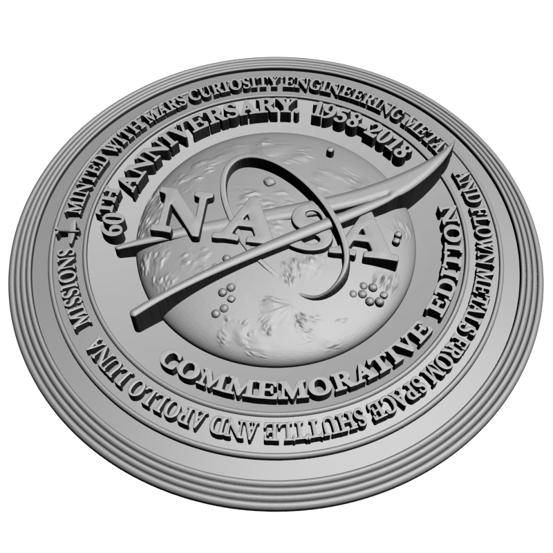 картинка NASA ANNIVERSARY RG3-088 3D-STL.COM
