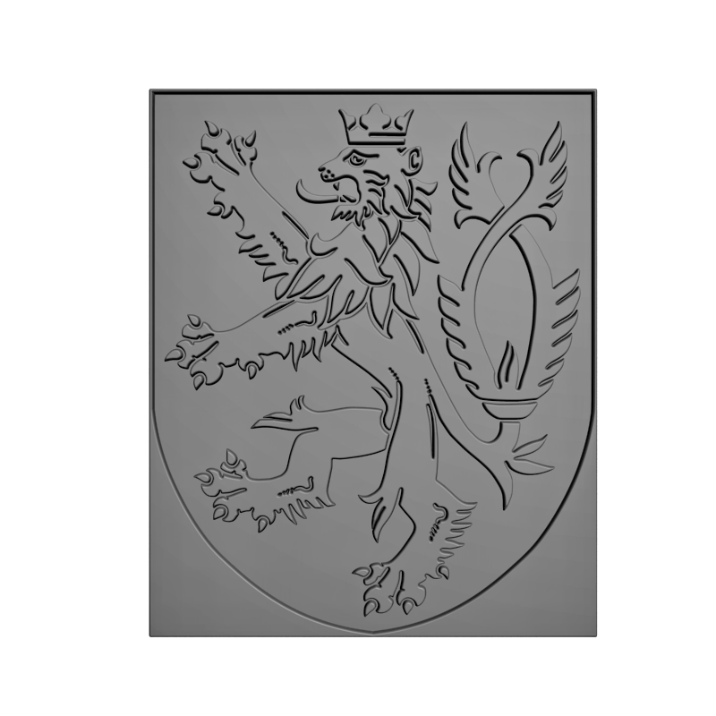 картинка Герб Чехии RG1-091 3D-STL.COM