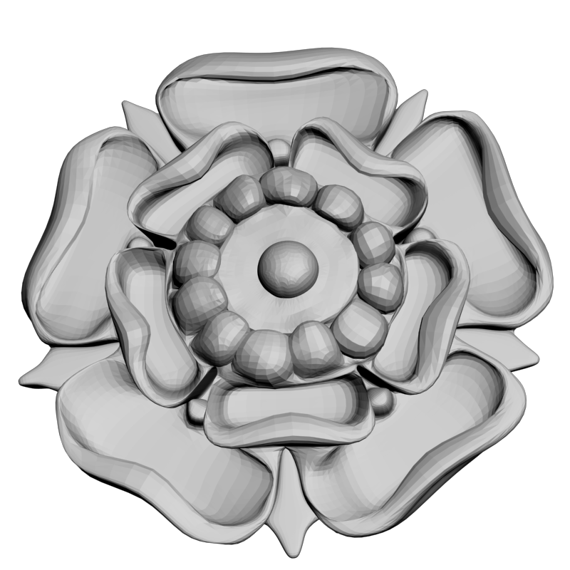 картинка Розетка резная Роза D16-287 3D-STL.COM