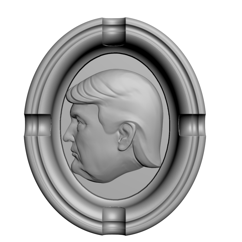 картинка Пепельница Трамп P4-442 3D-STL.COM