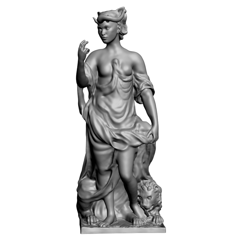 картинка Девушка со Львом L3-162 3D-STL.COM