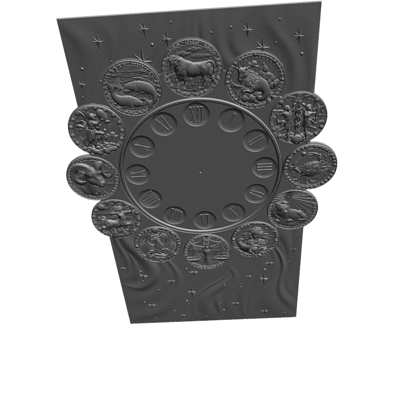 картинка Часы резные P3-014 3D-STL.COM