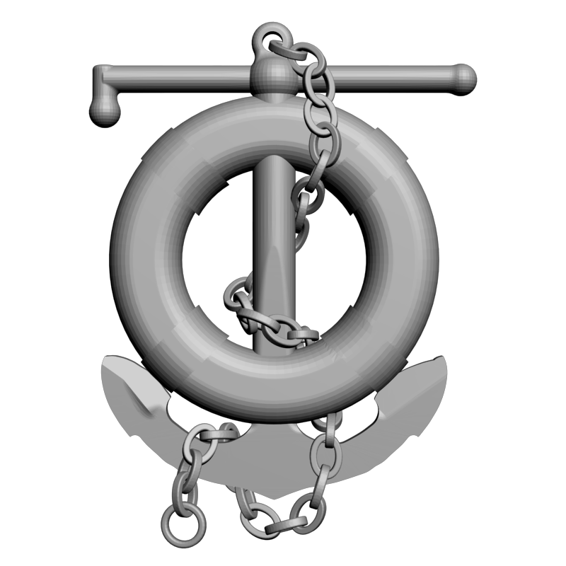 картинка Якорь и спасательный круг P4-331 3D-STL.COM
