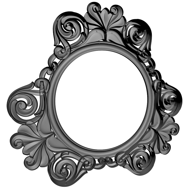 картинка Рама резная круглая D14-446 3D-STL.COM