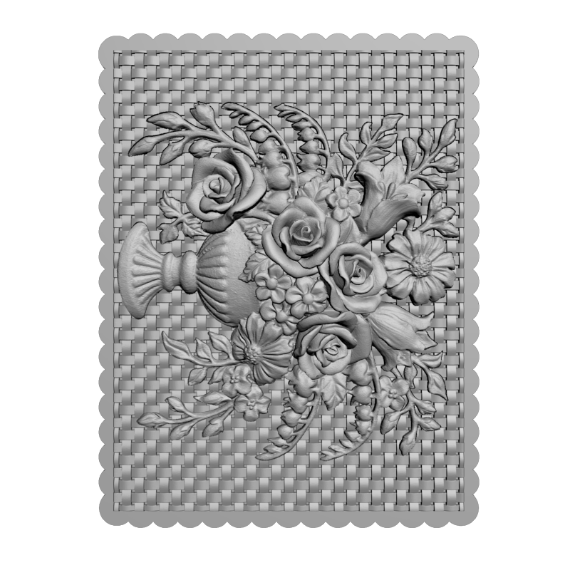 картинка Панель резная Цветы D11-147 3D-STL.COM