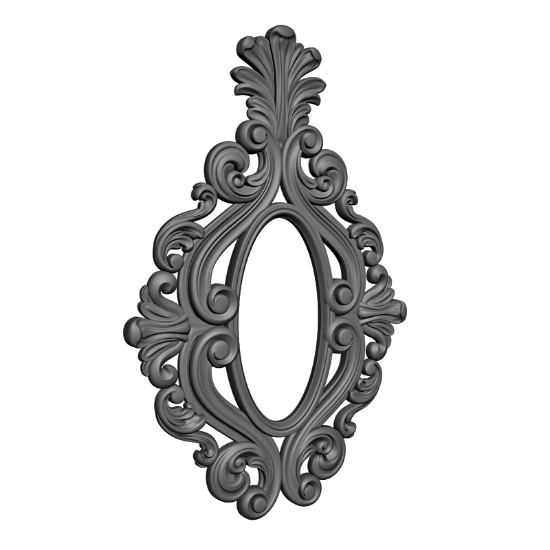 картинка Рама резная овальная D14-456 3D-STL.COM