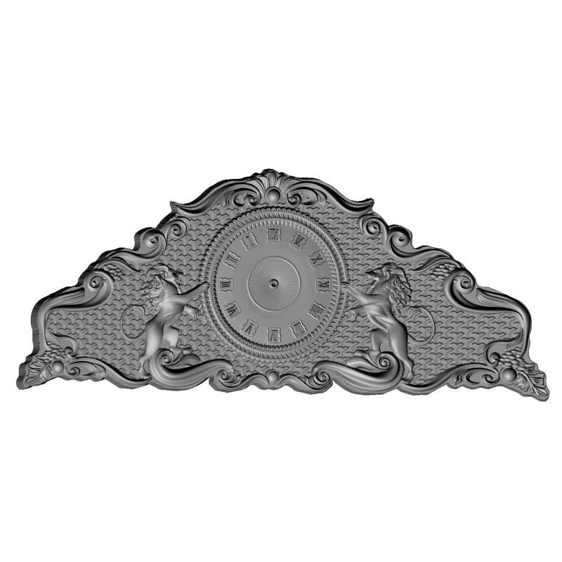 картинка Часы со львами P3-140 3D-STL.COM