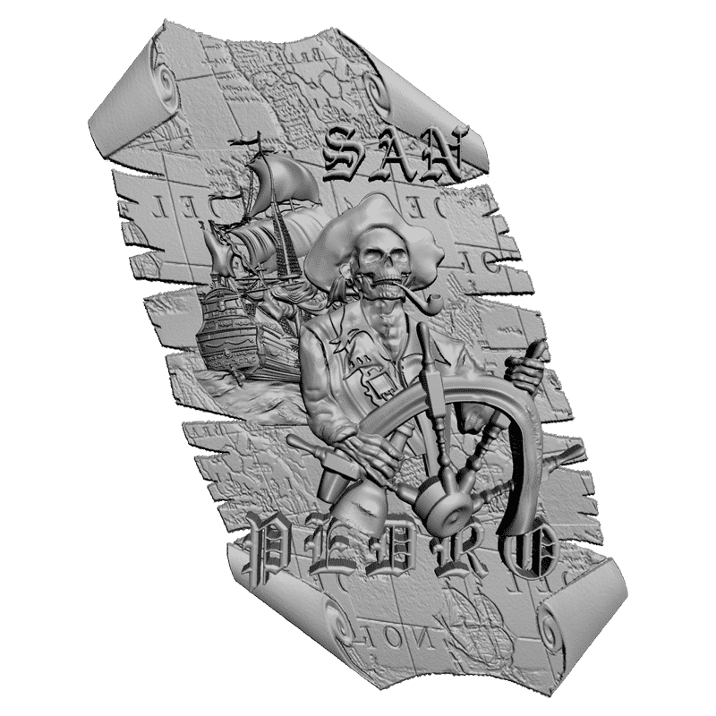 картинка Пиратская карта D12-205 3D-STL.COM