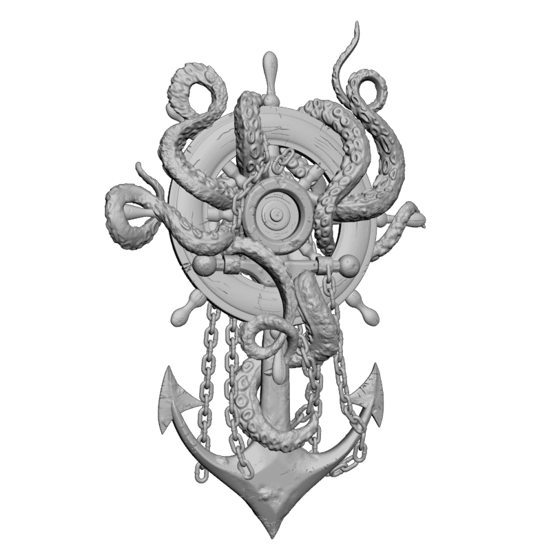 картинка Якорные осьминоги RY5-074 3D-STL.COM