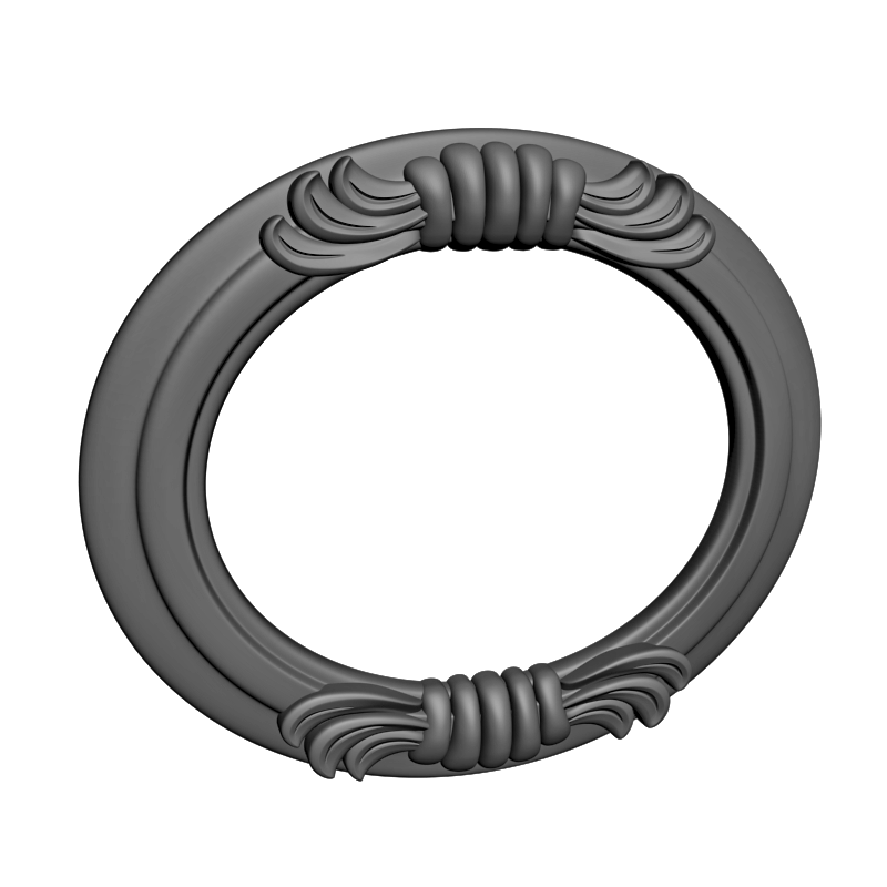 картинка Рама резная круглая D14-457 3D-STL.COM