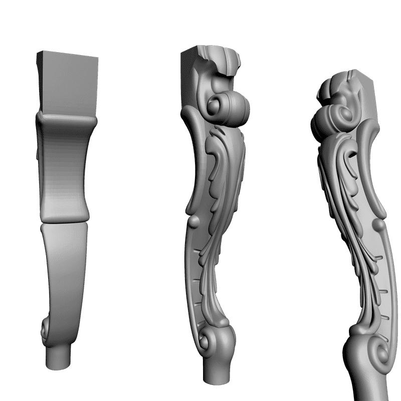 картинка Ножка резная M6-017 3D-STL.COM