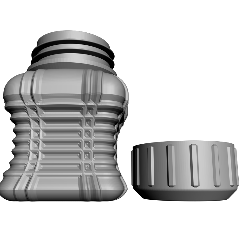 картинка Бутылка и Завинчивающаяся крышка H5-142 3D-STL.COM