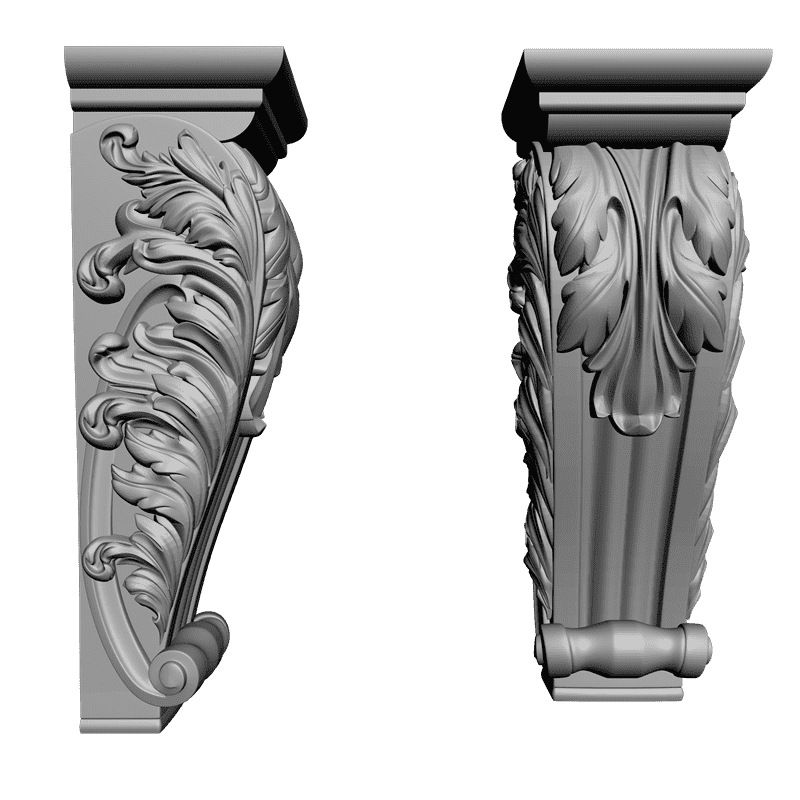картинка Кронштейн резной D9-061 3D-STL.COM