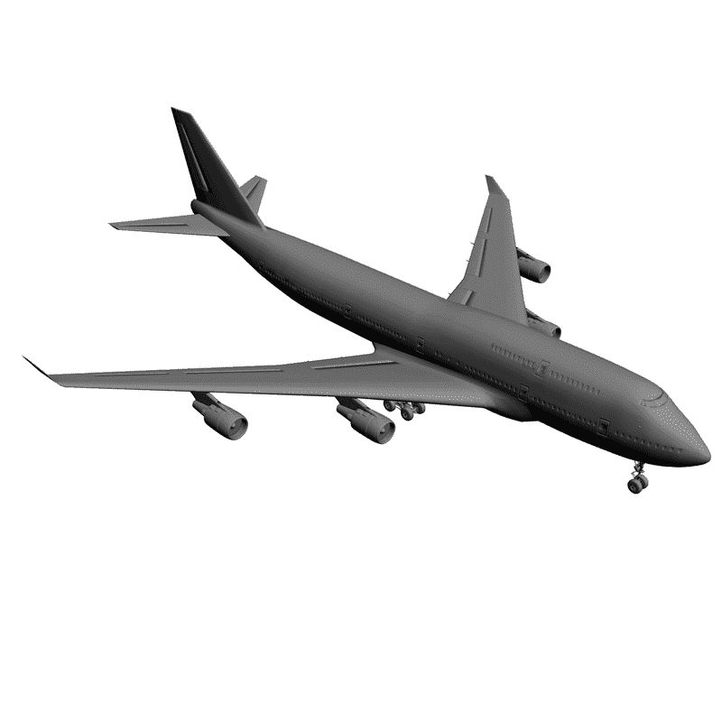 картинка Самолёт Боинг 747 RT2-005 3D-STL.COM