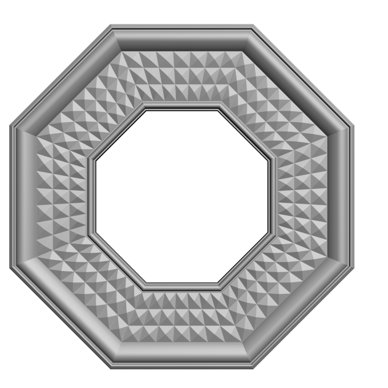 картинка Рама резная 8-миугольная D14-424 3D-STL.COM