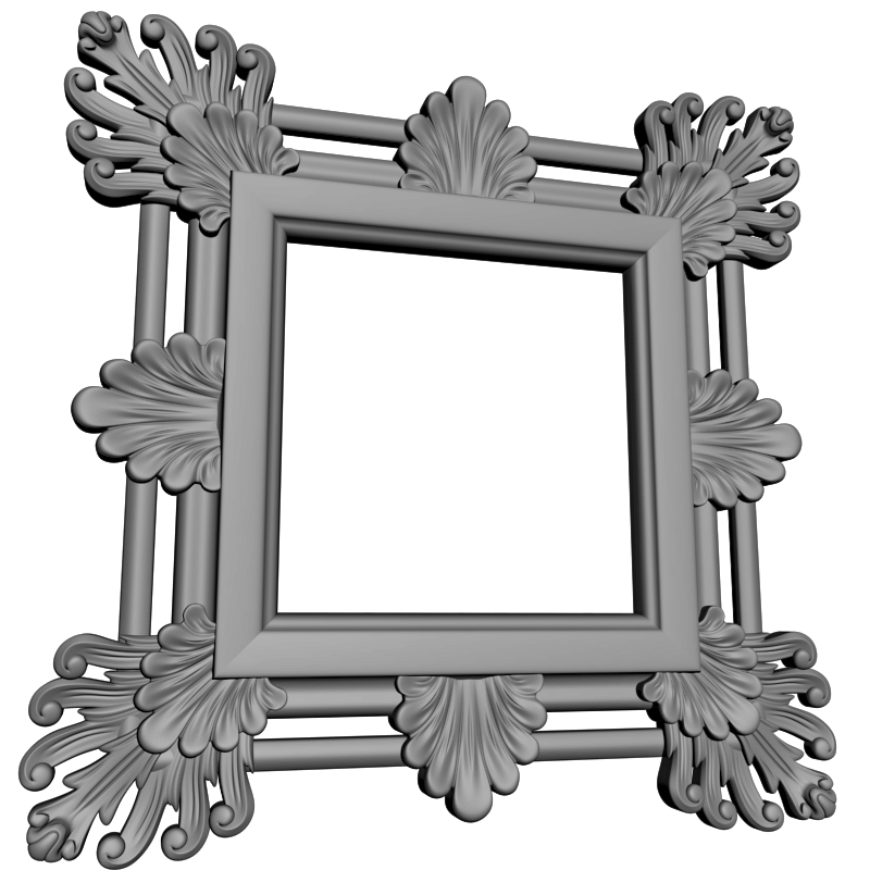 картинка Рама резная D14-449 3D-STL.COM