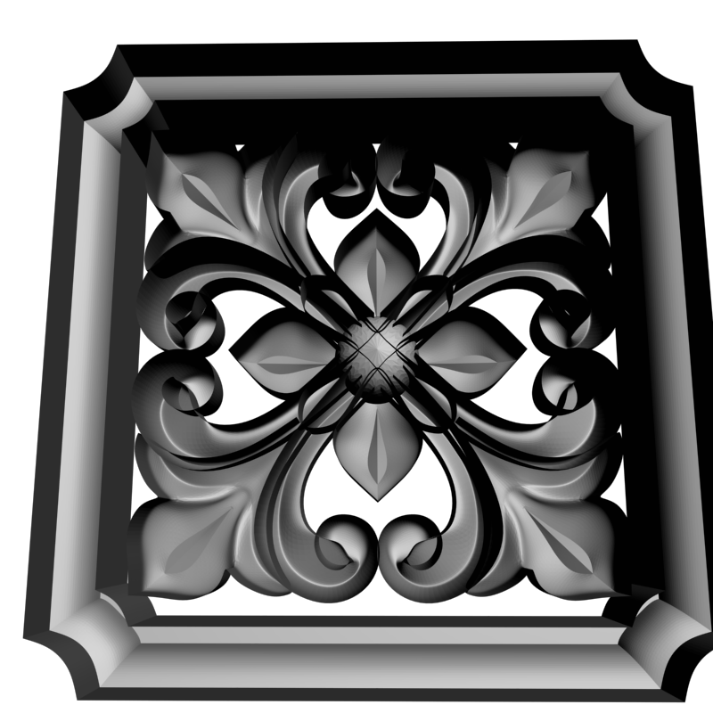 картинка Розетка резная D16-385 3D-STL.COM