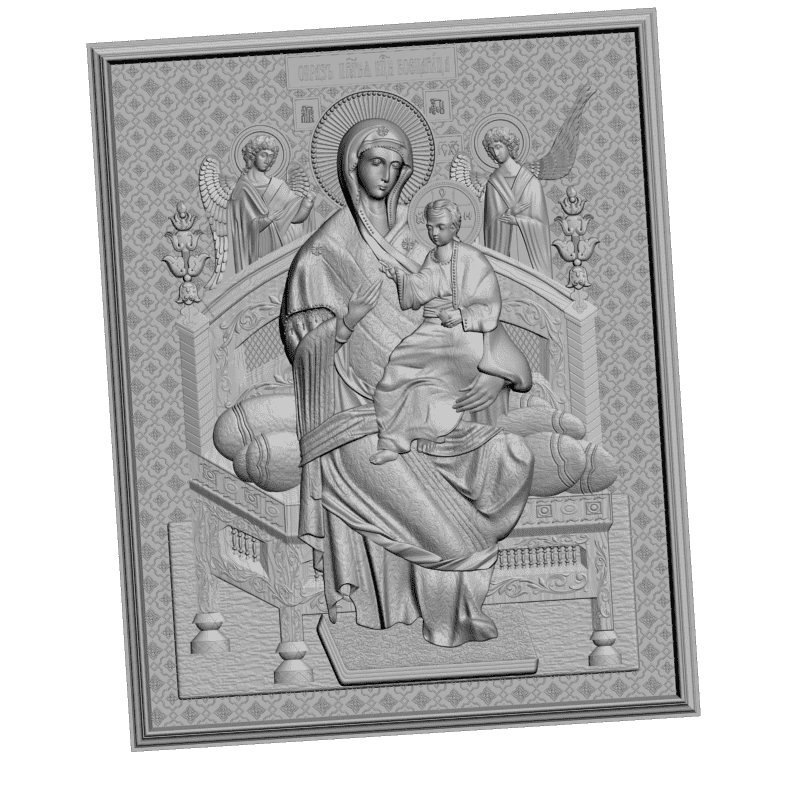картинка Богородица Всецарица (Пантанасса) V3-322 3D-STL.COM