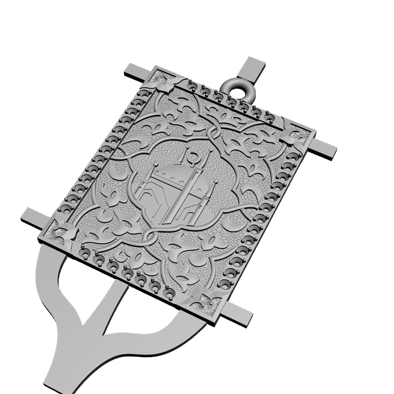 картинка Подвеска с мечетью 2-х сторонняя RY5-032 3D-STL.COM