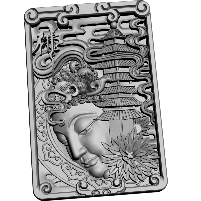 картинка Будда Лицо V9-093 3D-STL.COM