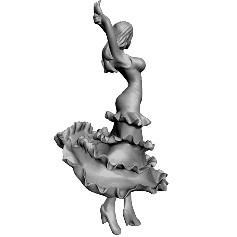 картинка Девушка в платье L3-142 3D-STL.COM