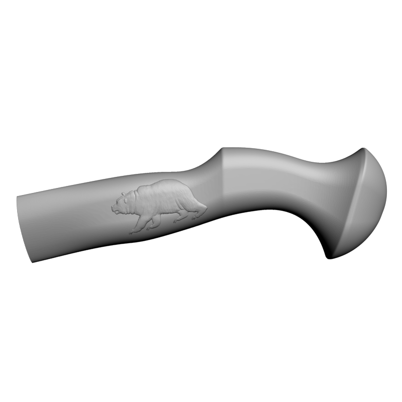картинка Топорище с медведем RO3-029 3D-STL.COM