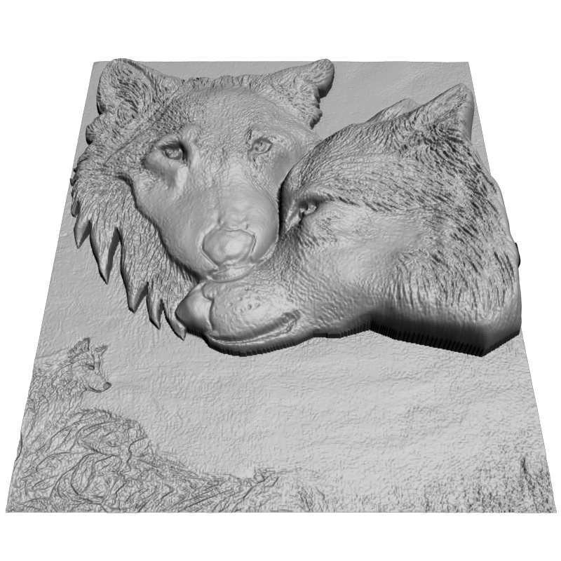 картинка Волчье счастье D12-664 3D-STL.COM