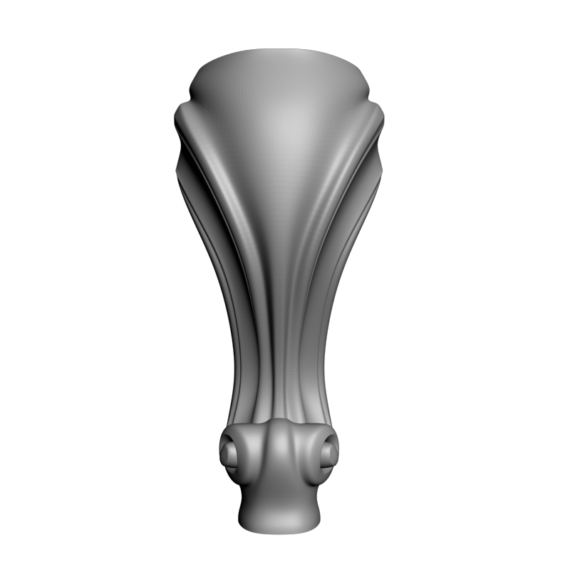 картинка Ножка мебельная резная M6-125 3D-STL.COM