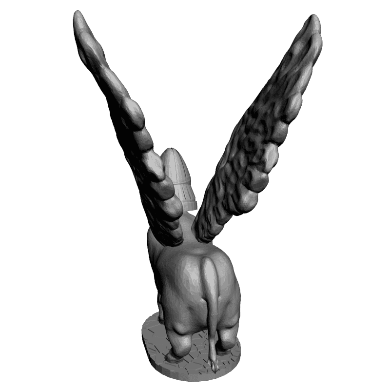 картинка Грифон с головой человека PI1-177 3D-STL.COM