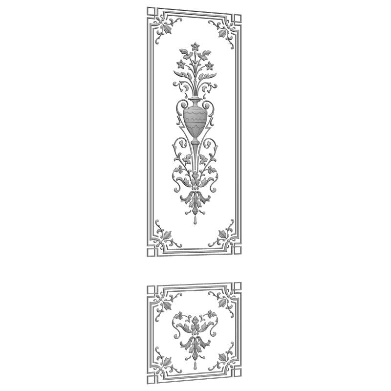картинка Двери резные H3-076 3D-STL.COM