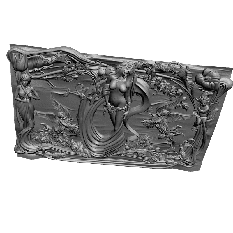 картинка Гурии и ангелы D12-186 3D-STL.COM