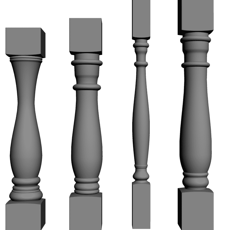 картинка Набор балясин D2-074 3D-STL.COM