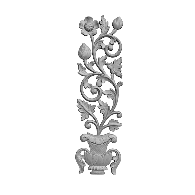 картинка Накладка рамная Цветы D10-417 3D-STL.COM