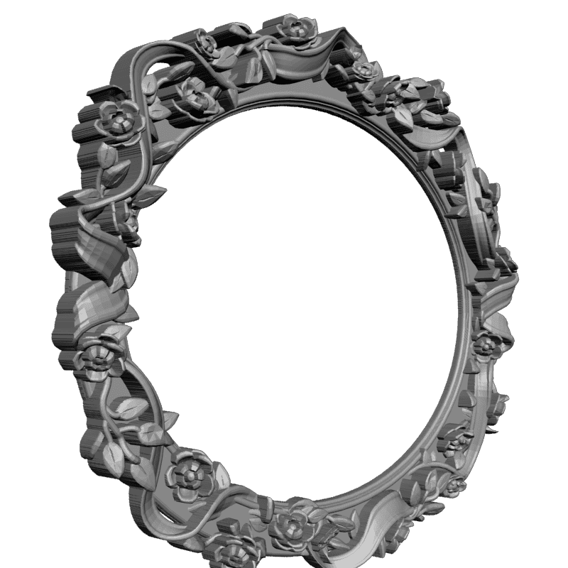 картинка Рама овальное под зеркало D14-350 3D-STL.COM