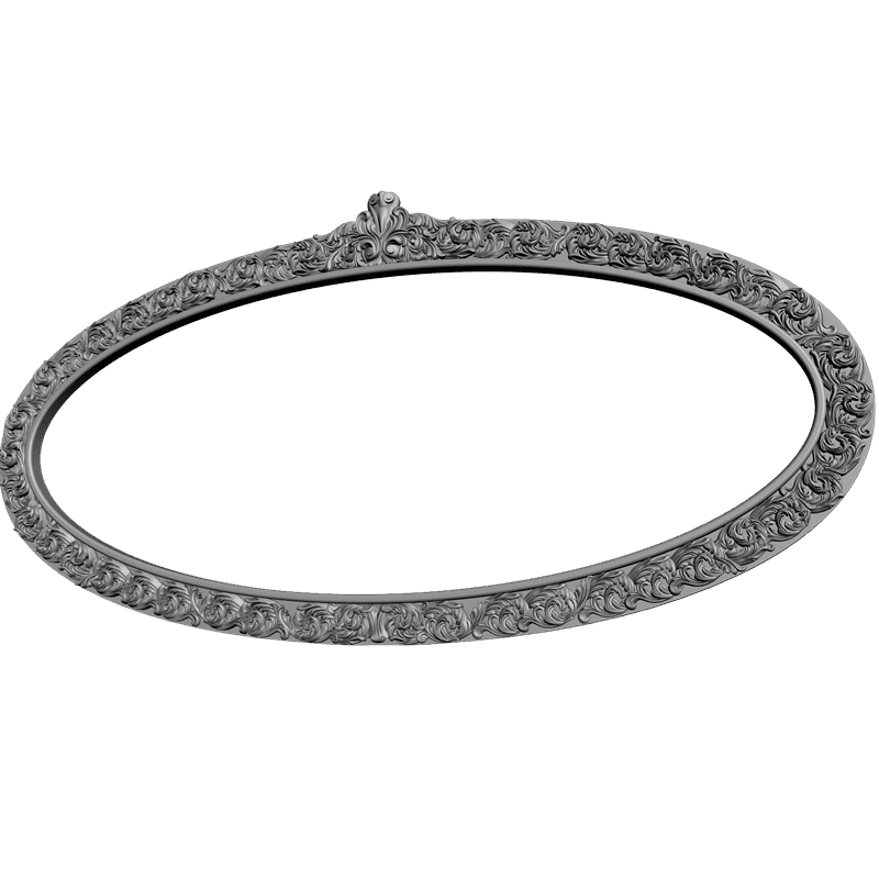 картинка Рамка овальная резная D14-111 3D-STL.COM