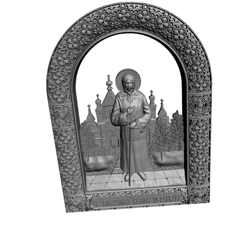 картинка Святая блаженная Ксения Петербужская V3-267 3D-STL.COM