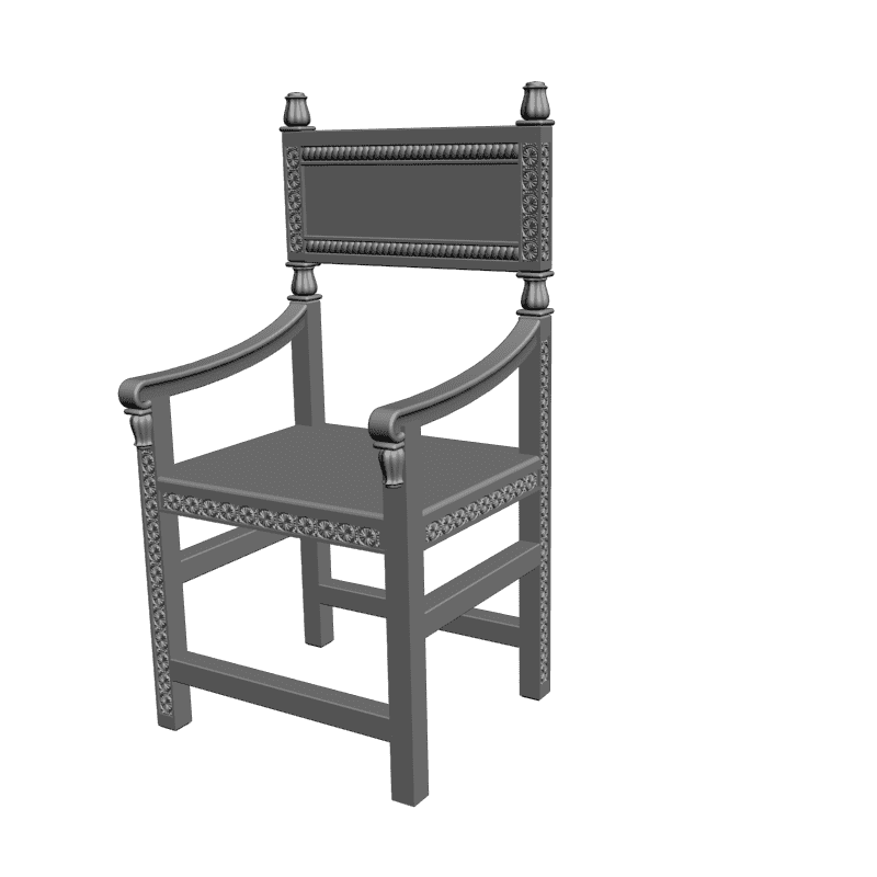 картинка Кресло резное M3-050 3D-STL.COM