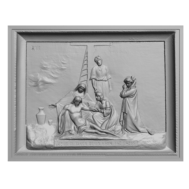 картинка Иисуса снимают с креста D12-406 3D-STL.COM