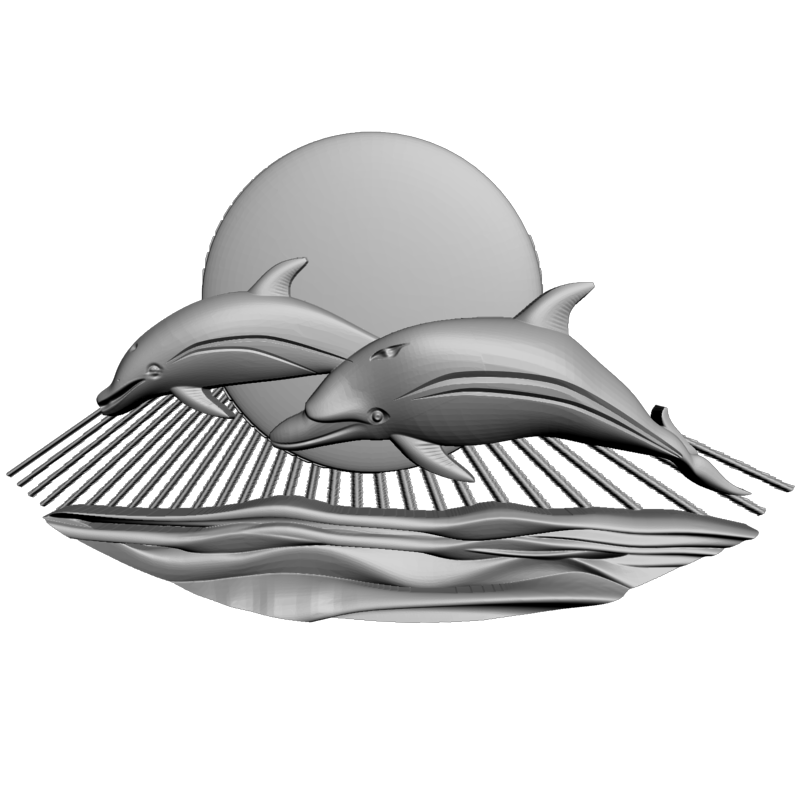 картинка Пара дельфинов D12-633 3D-STL.COM