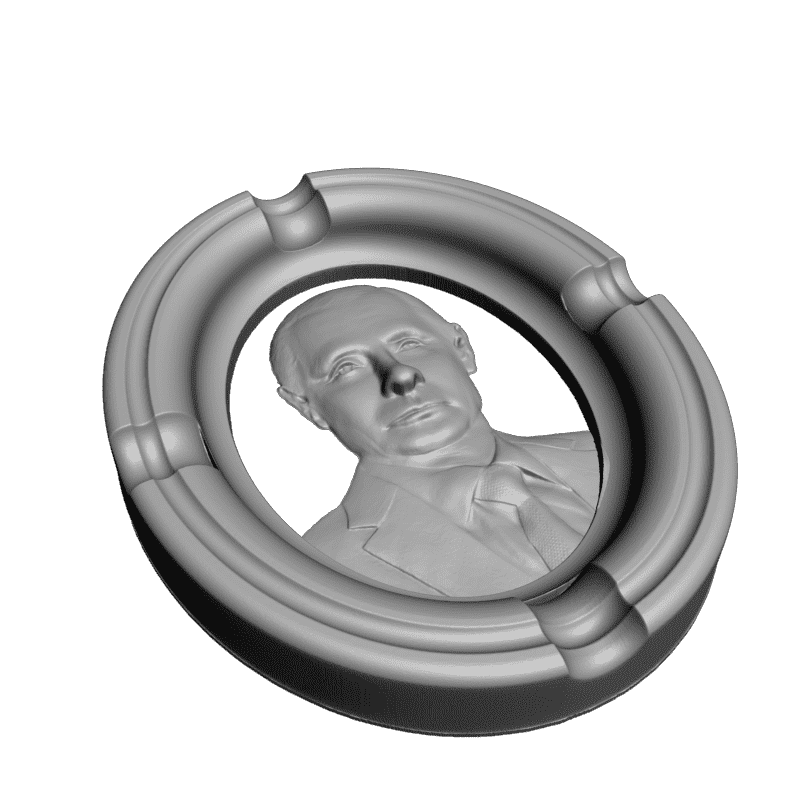 картинка Пепельница Путин P4-281 3D-STL.COM
