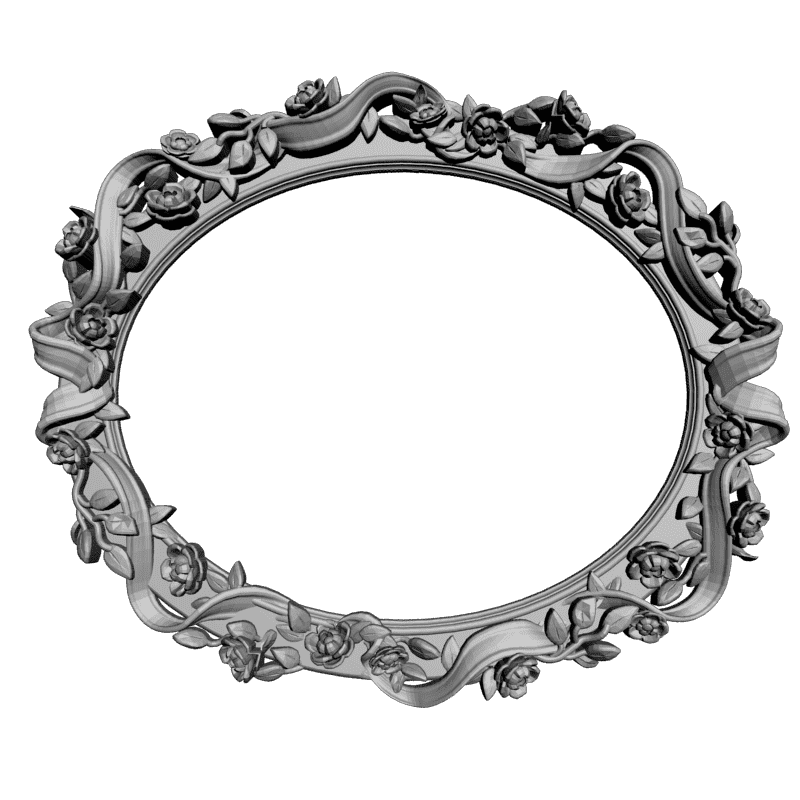 картинка Рама овальное под зеркало D14-350 3D-STL.COM