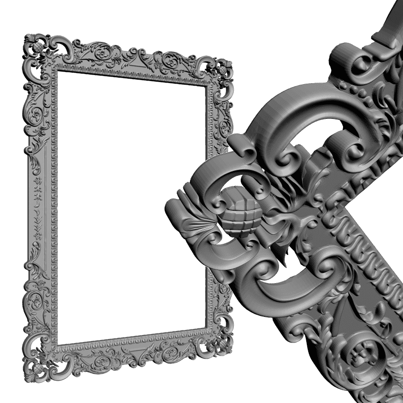 картинка Рама резная под зеркало D14-308 3D-STL.COM