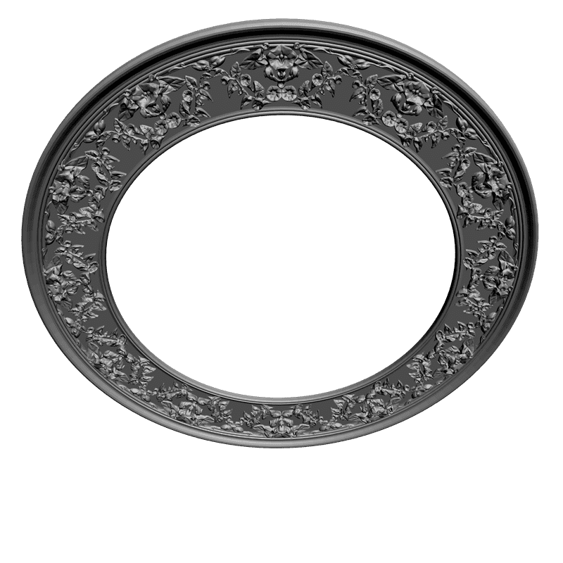картинка Рама резная круглая D14-053 3D-STL.COM
