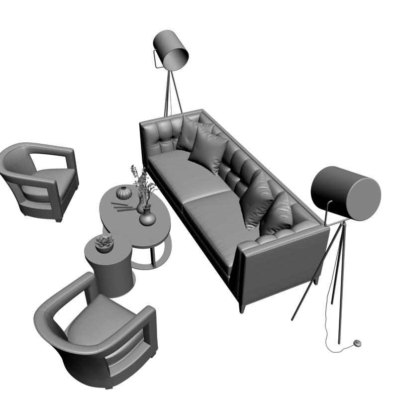 картинка Набор мебели M13-043 3D-STL.COM