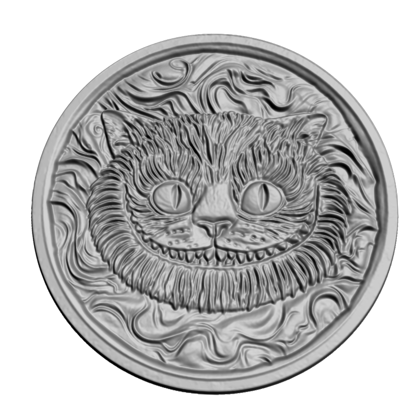 картинка Медальон Чеширский кот RY6-068 3D-STL.COM