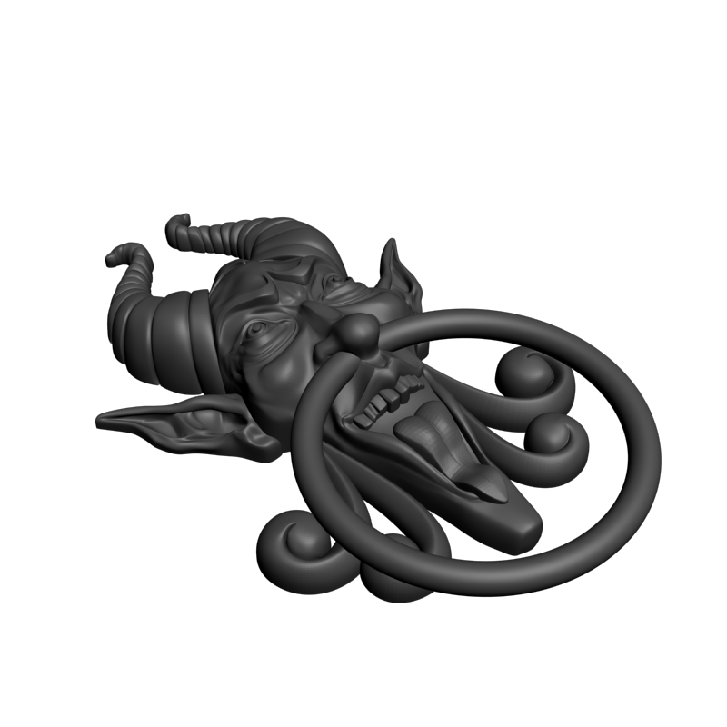 картинка Ручка декоративная Чёрт P4-399 3D-STL.COM