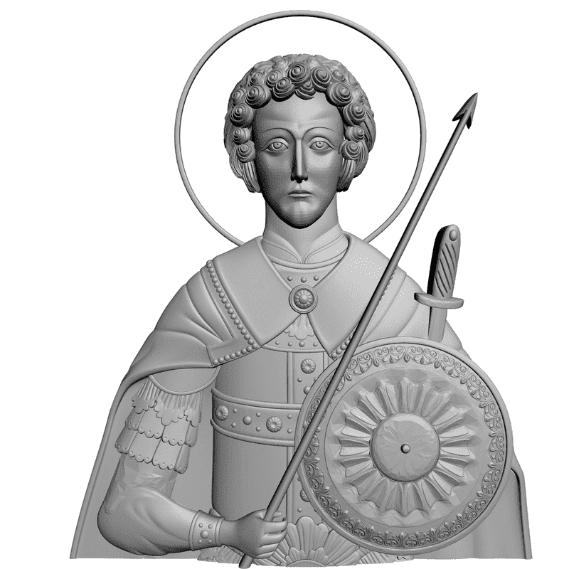 картинка Св. Вмч. Георгий V6-008 3D-STL.COM