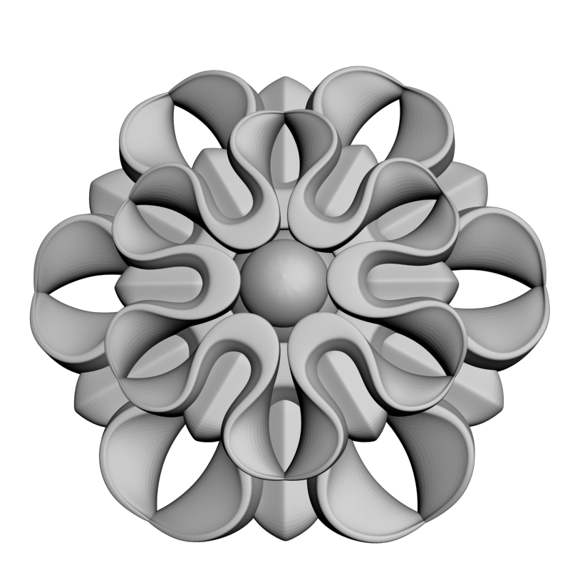 картинка Розетка резная D16-369 3D-STL.COM