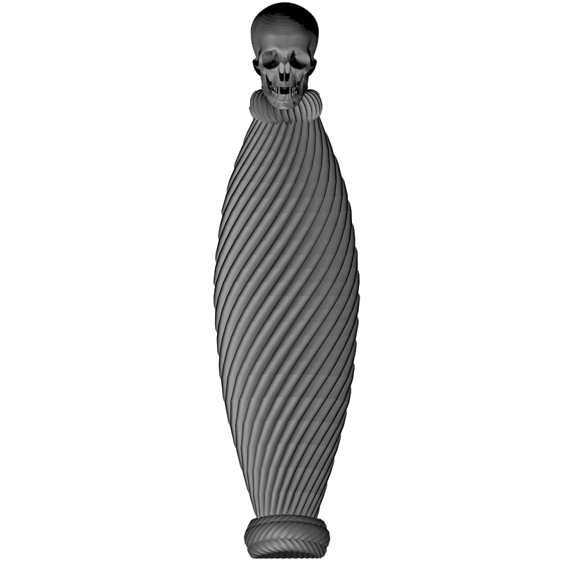 картинка Рукоятка с черепом RO3-025 3D-STL.COM