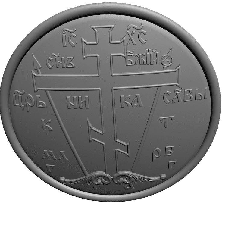 картинка Крест в круге V9-043 3D-STL.COM